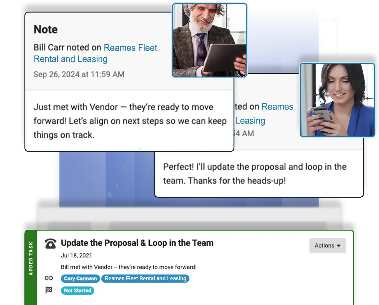 Align Sales & Service Teams with Collaborative CRM Tools Visual Representation